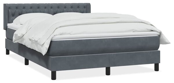 Box spring postel s matrací tmavě šedá 160x210 cm samet 3318370