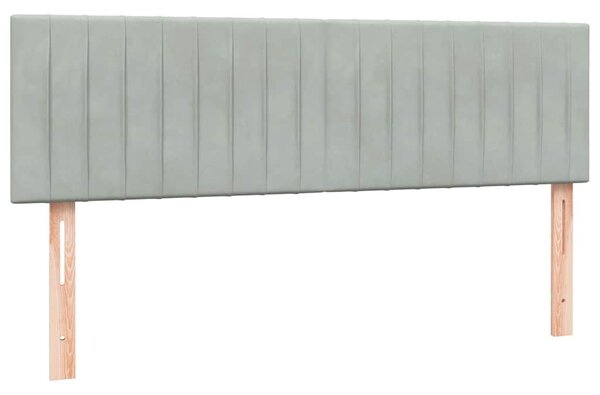 Box spring postel s matrací světle šedá 160x210 cm samet 3318285