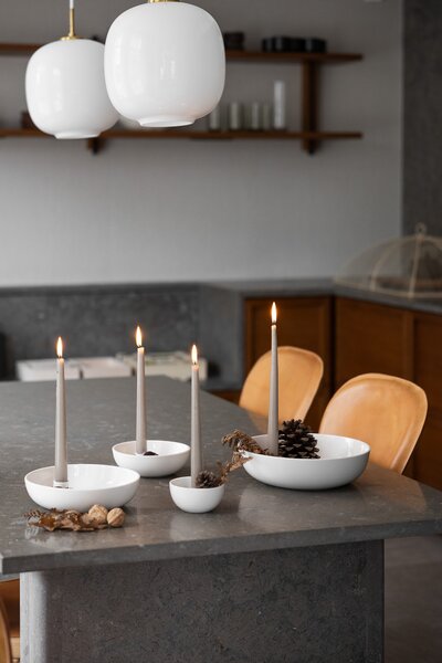 Storefactory Scandinavia Keramický svícen Lidatorp M - Glossy White SF528