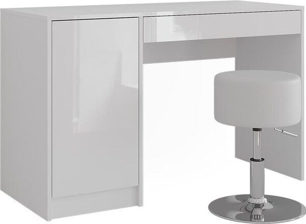 Toaletní stolek Vicco Sherry Bílá/bílý vysoký lesk 119.8 cm se stolicí, Model 57612