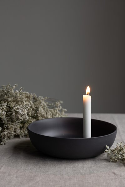 Storefactory Scandinavia Keramický svícen Lidatorp XL - Dark Grey SF101