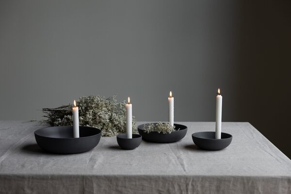 Storefactory Scandinavia Keramický svícen Lidatorp XL - Dark Grey SF101
