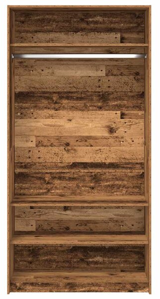 Šatní skříň old wood 100 x 50 x 200 cm kompozitní dřevo 3318624