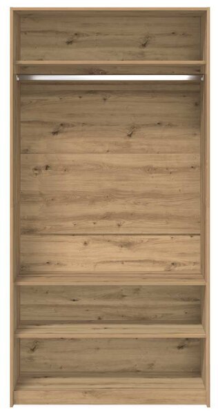 Šatní skříň dub artisan 100 x 50 x 200 cm kompozitní dřevo 3318625
