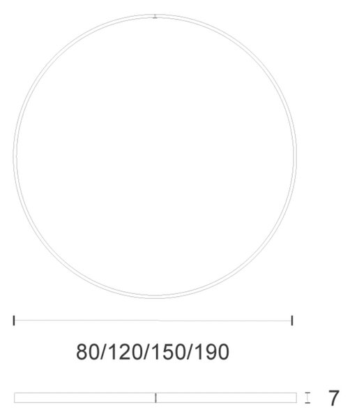 Zava Siom LED závěsné kruhové svítidlo Ø800mmČerná