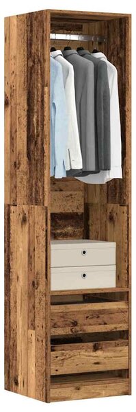 Šatní skříň old wood 50 x 50 x 200 cm kompozitní dřevo 3318628