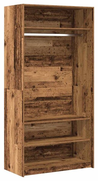 Šatní skříň old wood 100 x 50 x 200 cm kompozitní dřevo 3318624