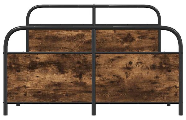 Kovový rám postele bez matrace kouřový dub 137x190 cm 3318634