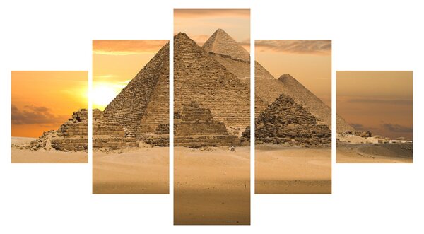 Obraz - Pyramidy (125x70 cm)