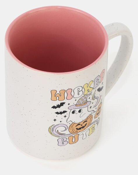 Sinsay - Keramický hrnek s uchem na Halloween - pastelová růžová