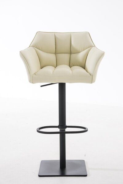 Barová židle Damas B1 ~ koženka, černý rám Barva Krémová