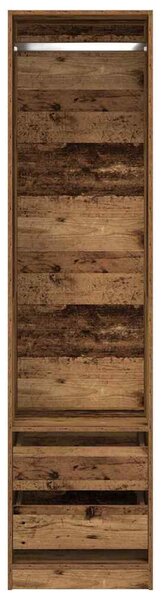 Šatní skříň old wood 50 x 50 x 200 cm kompozitní dřevo 3318628