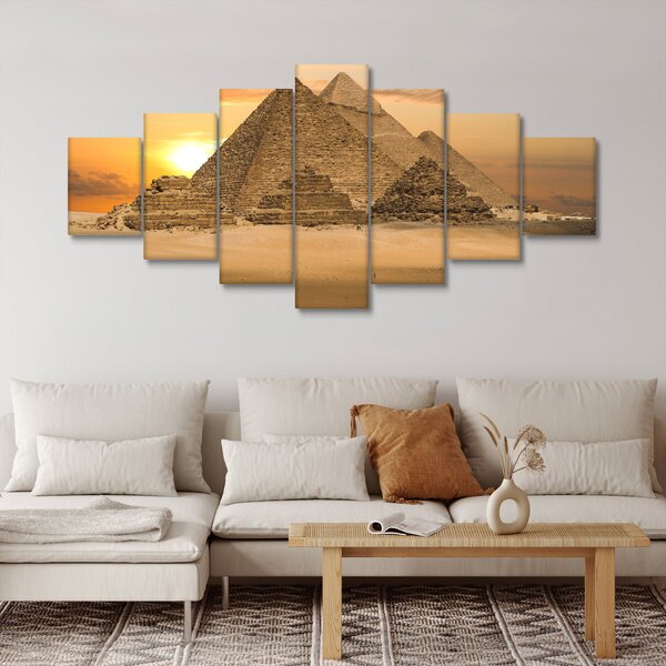 Obraz - Pyramidy (210x100 cm)