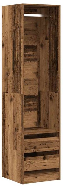 Šatní skříň old wood 50 x 50 x 200 cm kompozitní dřevo 3318628