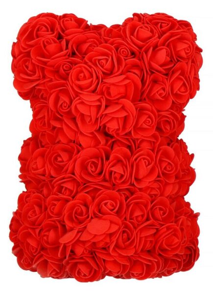 Medvídek z růží 22 cm SPRINGOS ROSE BEAR HA7218 červený