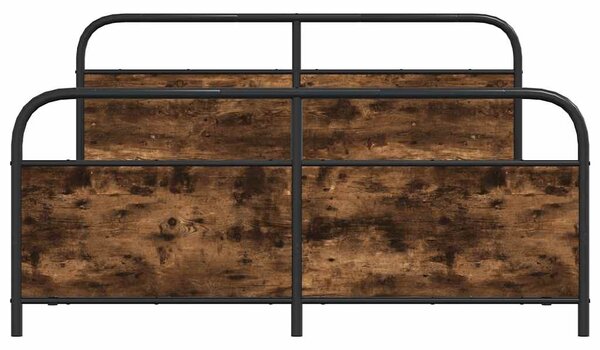 Kovový rám postele bez matrace kouřový dub 150 x 200 cm 3318637