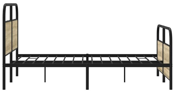 Kovový rám postele bez matrace dub sonoma 140 x 200 cm 3318649
