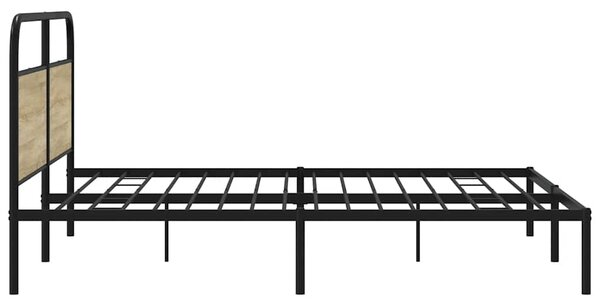 Kovový rám postele bez matrace dub sonoma 180 x 200 cm 3318643