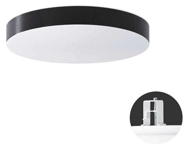 OS DEL52623 DELIA CV2 stropní/nástěnné plastové polovestavné svítidlo bílá / černá IP44 2x25W E27 - OSMONT