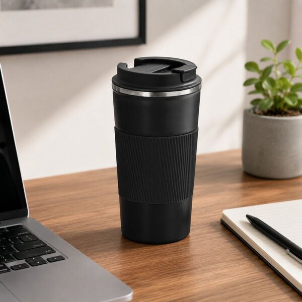 Termohrnek 500 ml SPRINGOS Sippy KI0129 černý