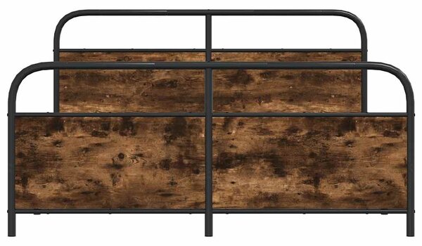 Kovový rám postele bez matrace kouřový dub 150 x 200 cm 3318637