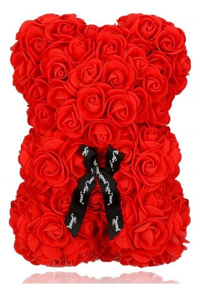 Medvídek z růží 22 cm SPRINGOS ROSE BEAR HA7218 červený