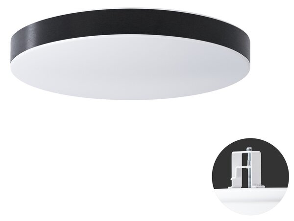 OS DEL52619 DELIA CV3 stropní/nástěnné plastové polovestavné svítidlo bílá / černá IP44 3x25W E27 - OSMONT