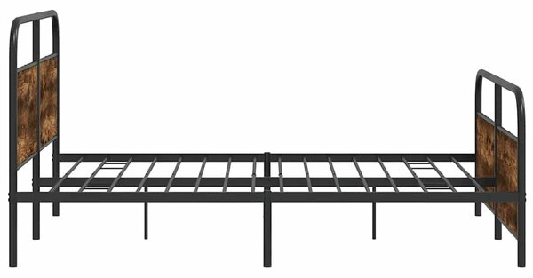 Kovový rám postele bez matrace kouřový dub 150 x 200 cm 3318637