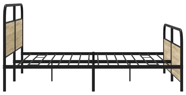 Kovový rám postele bez matrace dub sonoma 180 x 200 cm 3318652