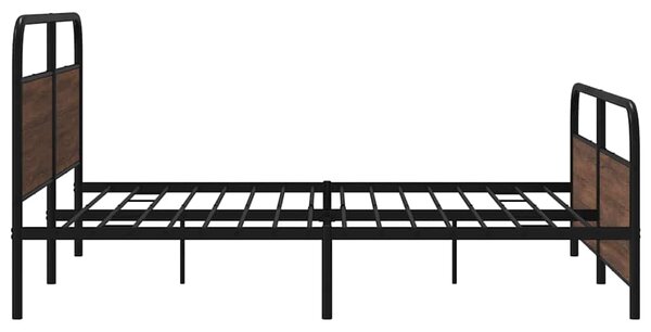 Kovový rám postele bez matrace hnědý dub 180 x 200 cm 3318665