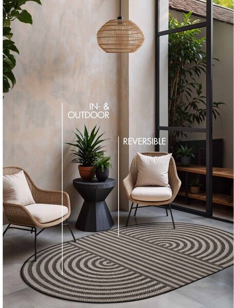 Černý/krémový vnitřní a venkovní koberec 160x230 cm Haringey Woodfield – Ted Baker