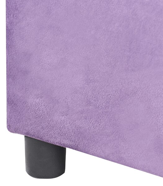 Dětská postel s úložným prostorem GRISETOT Umělý samet Fialová 90 x 200 cm