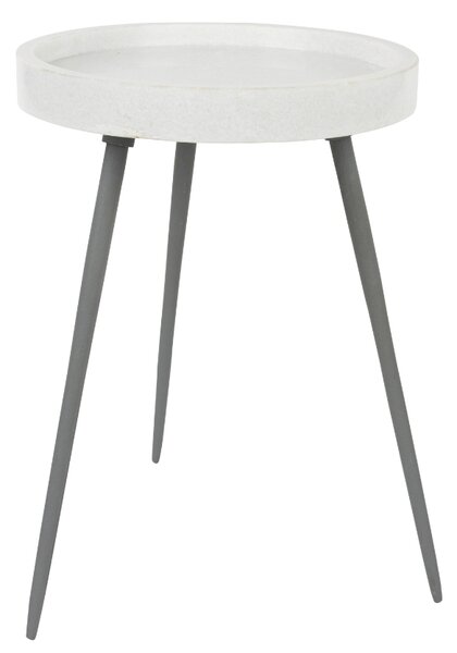 White Label Mramorový odkládací stolek KARRARA 33 cm