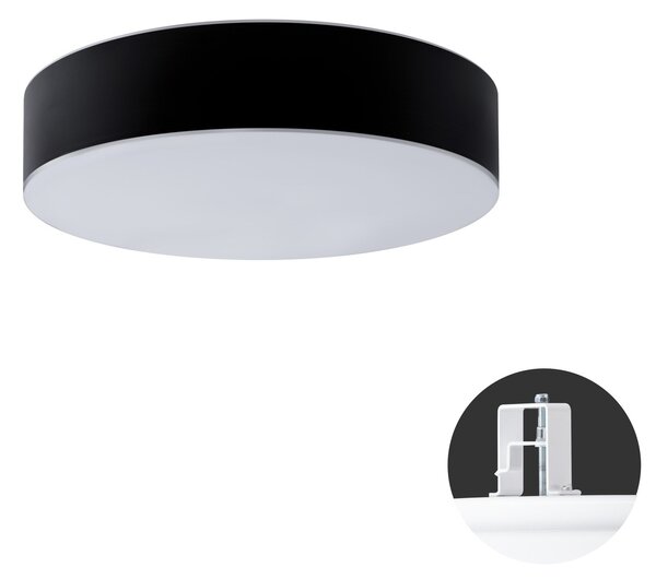 OS ERI52181 ERIS CV4 stropní/nástěnné skleněné polovestavné svítidlo bílá / černá IP44 3x25W E27 - OSMONT