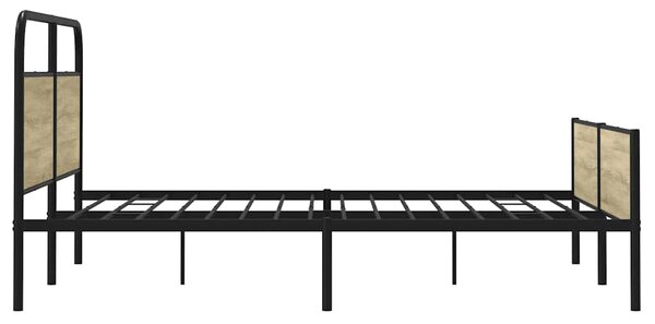 Kovový rám postele bez matrace dub sonoma 180 x 200 cm 3318695