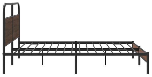 Kovový rám postele bez matrace hnědý dub 180 x 200 cm 3318699