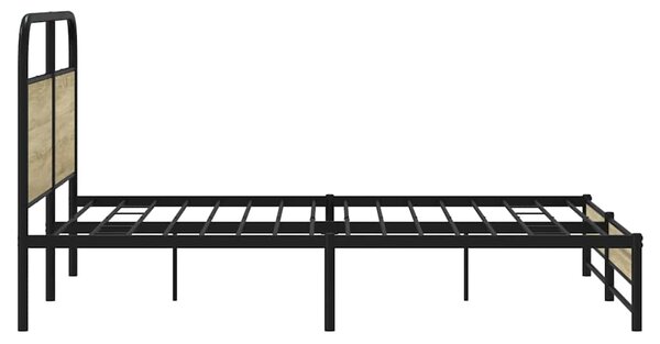Kovový rám postele bez matrace dub sonoma 160 x 200 cm 3318688