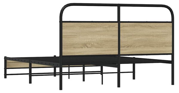 Kovový rám postele bez matrace dub sonoma 160 x 200 cm 3318688