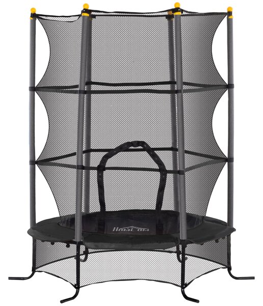 HOMCOM Dětská trampolína Ø163x190 cm pro děti od 3 let se síťkou a ocelovým rámem, nosnost 50 kg, pro vnitřní i venkovní použití | Aosom