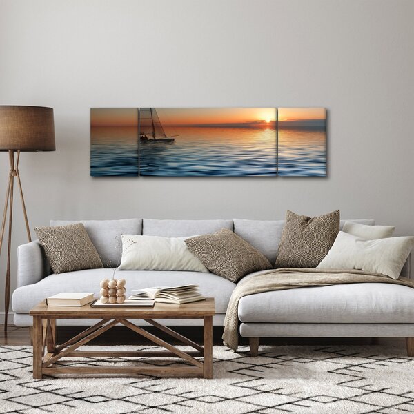 Obraz - Plachetnice na moři (170x50 cm)