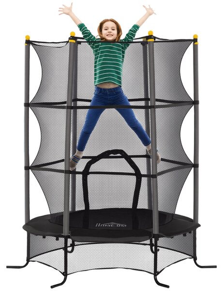 HOMCOM Dětská trampolína Ø163x190 cm pro děti od 3 let se síťkou a ocelovým rámem, nosnost 50 kg, pro vnitřní i venkovní použití | Aosom