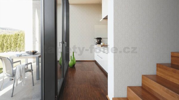 Vliesové tapety na zeď New Life 37679-1, rozměr 10,05 m x 0,53 m, řetízkový vzor stříbrný na bílém podkladu, A.S. CRÉATION
