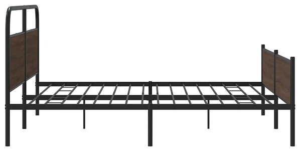 Kovový rám postele bez matrace hnědý dub 180 x 200 cm 3318710