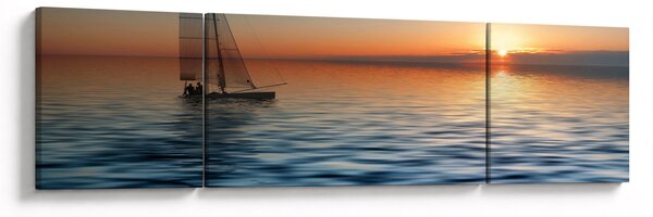 Obraz - Plachetnice na moři (170x50 cm)