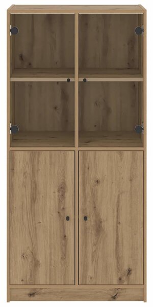 Highboard s dvířky dub artisan 68x37x142 cm kompozitní dřevo 3318723