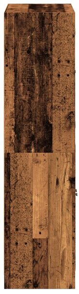 Highboard s dvířky old wood 68 x 37 x 142 cm kompozitní dřevo 3318722