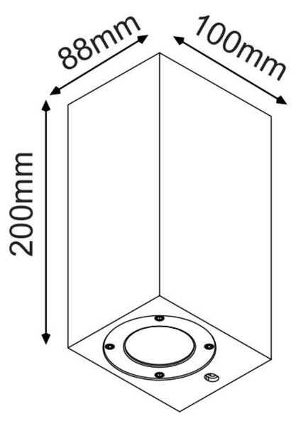 ACA Lighting Garden Wall venkovní nástěnné svítidlo MK0532SB