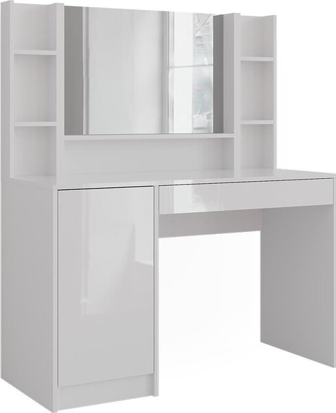 Toaletní stolek Vicco Sherry Bílá/bílý vysoký lesk 119.8 cm 4 díly, Model 57618