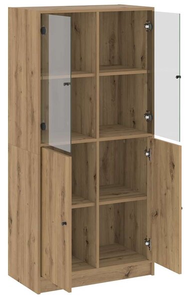 Highboard s dvířky dub artisan 68x37x142 cm kompozitní dřevo 3318723