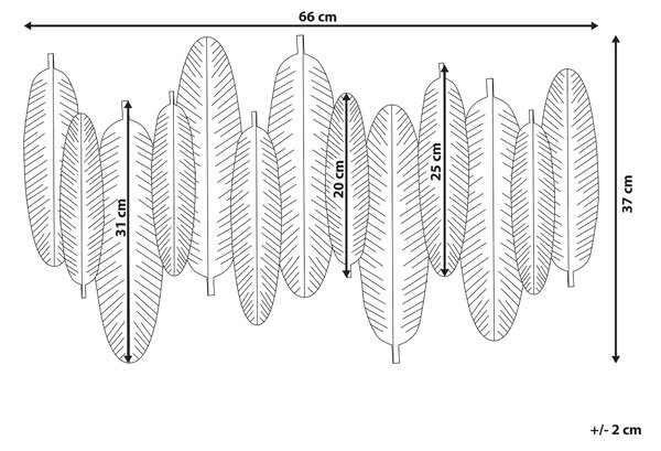 Závěsná ozdoba Pteří ANTIMONY Kov 37 cm Stříbrná